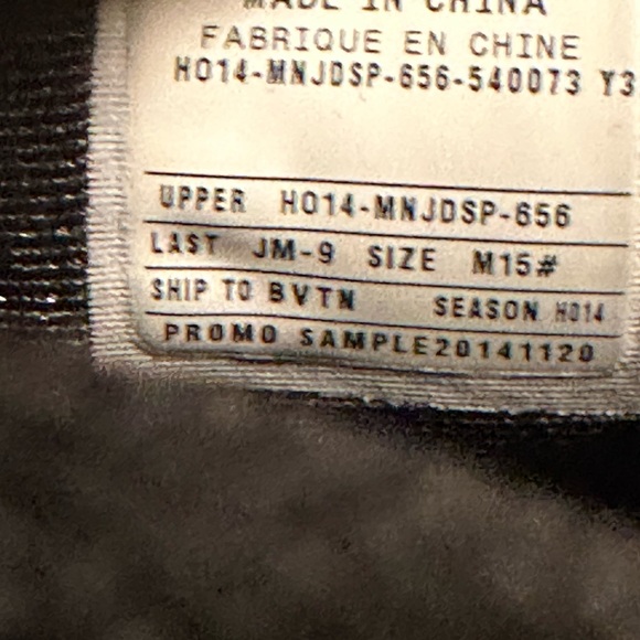 SAMPLE Promo Nike 15 Air Jordan CP3 VIII Cris Paul Black White Gold Sneakers - Picture 8 of 13